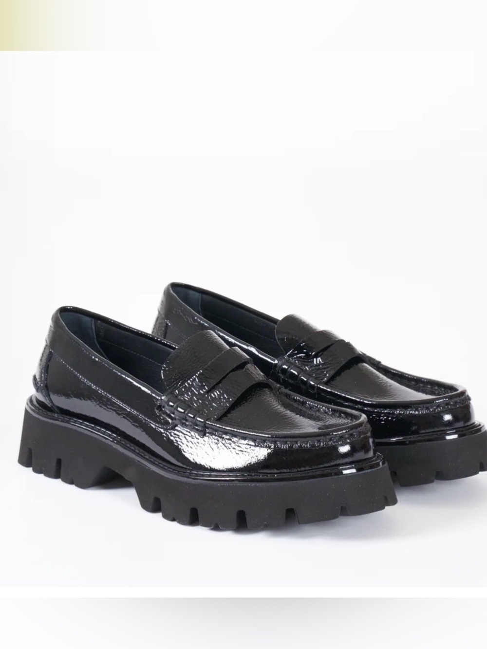 🖤NWOB Pedro Garcia Sebas Black Naplack Patent Maxi Loafer size 39 (9)🖤